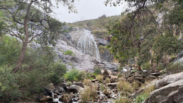 Lesmurdie Forrestfield Waterfalls from Palm Terrace entrance Forrestfield during winter.